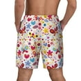 thumbnail image 3 of Kdxio Cute Butterfly Flowers Print Men's Swim Trunks with Compression Liner 7 Inch Inseam Quick Dry Swim Shorts, 3 of 7