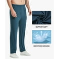 thumbnail image 4 of MoFiz Men Super Soft Modal Sleep Pants Stretch Pajama Pants Blue 2XL, 4 of 6