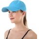 thumbnail image 2 of Gorra de béisbol con cola de caballo cruzada azul ajustable para mujer, gorro de secado rápido con moño alto y desordenado, 2 of 5