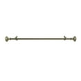 thumbnail image 2 of Decorative Telescopic Metal Curtain Rod, 28 to Inches Contemporary Round PVC Finials, Ultra Durable Brackets 3/4 Inch Diameter Drapery Rod for Window Treatment, Pewter-Spherical, 2 of 5