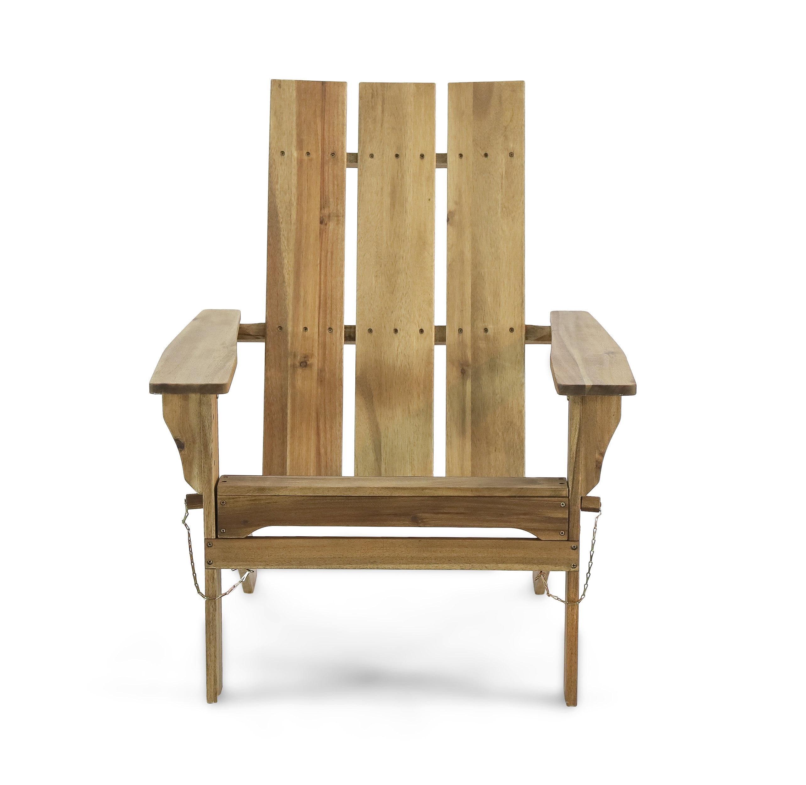 Noble House Zuma Outdoor Acacia Wood Foldable Adirondack Chair Natural Stained