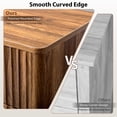 thumbnail image 4 of Ktaxon Fluted Large 5 Drawer Dresser Solid Wood Chest of Drawers with Soft Close Slides Storage Cabinet for Bedroom Living Room Entryway Walnut, 4 of 7