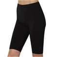 thumbnail image 2 of Plus Size Workout Shorts for Women, Women Stretch High Waist Yoga Pants, Capri Leggings Knee Length, Tummy Control Athletic Yoga Shorts, Fitness Running Shorts Biker Shorts Black L, 2 of 6