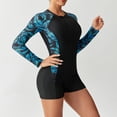 thumbnail image 6 of One Piece Bathing Suit, Ladies Swimsuits, Swim Dress Women, Womens Bathing Suits, Women Long Sleeve Rash Guard One Piece Boyleg Swimsuit Zipper Surfing Bathing Suit Upf, Black L, 6 of 6