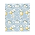 thumbnail image 2 of 60x50 inches Soft Flannel Blanket for Couch Cozy Warm Plush Blanket Comforter Lightweight Fleece Throw Blanket Gift for Women Mom Vintage Decor for Bedroom Living Room Dormitory, Blue, Lemon, 2 of 9