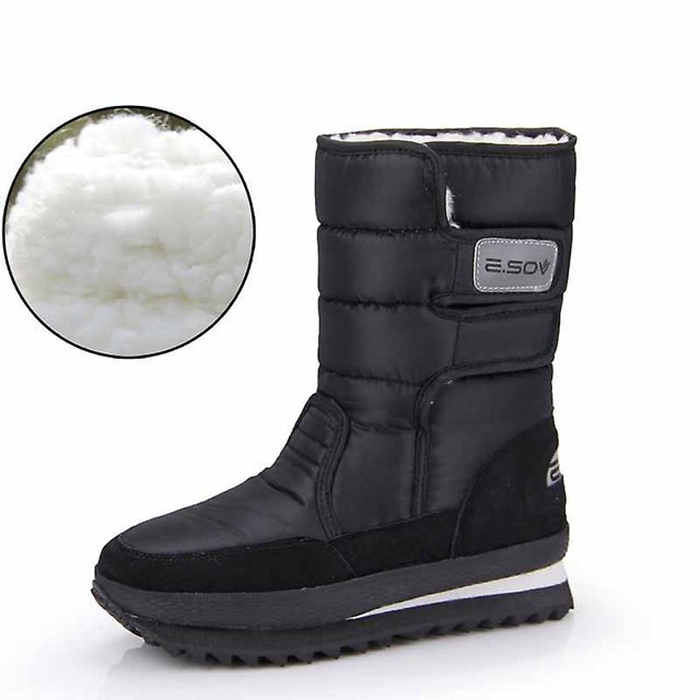 Botas de nieve ECELEN para hombres y mujeres del mismo estilo más botas de algodón antideslizantes impermeables cálidas de terciopelo 2022 invierno nuevo THFRU22-Black-wool-35 Teléfono móvil Teléfono móvil Accesorios para teléfonos móviles