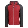 thumbnail image 2 of Men's Cutter & Buck Heather Charcoal/Red Washington Nationals Mainsail Full-Zip Hooded Jacket, 2 of 3