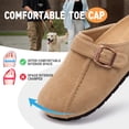 thumbnail image 3 of Ecetana Womens Suede Clogs Comfort Slip-On Mules with Adjustable Buckle Strap Indoor Outdoor Sandals, 3 of 7