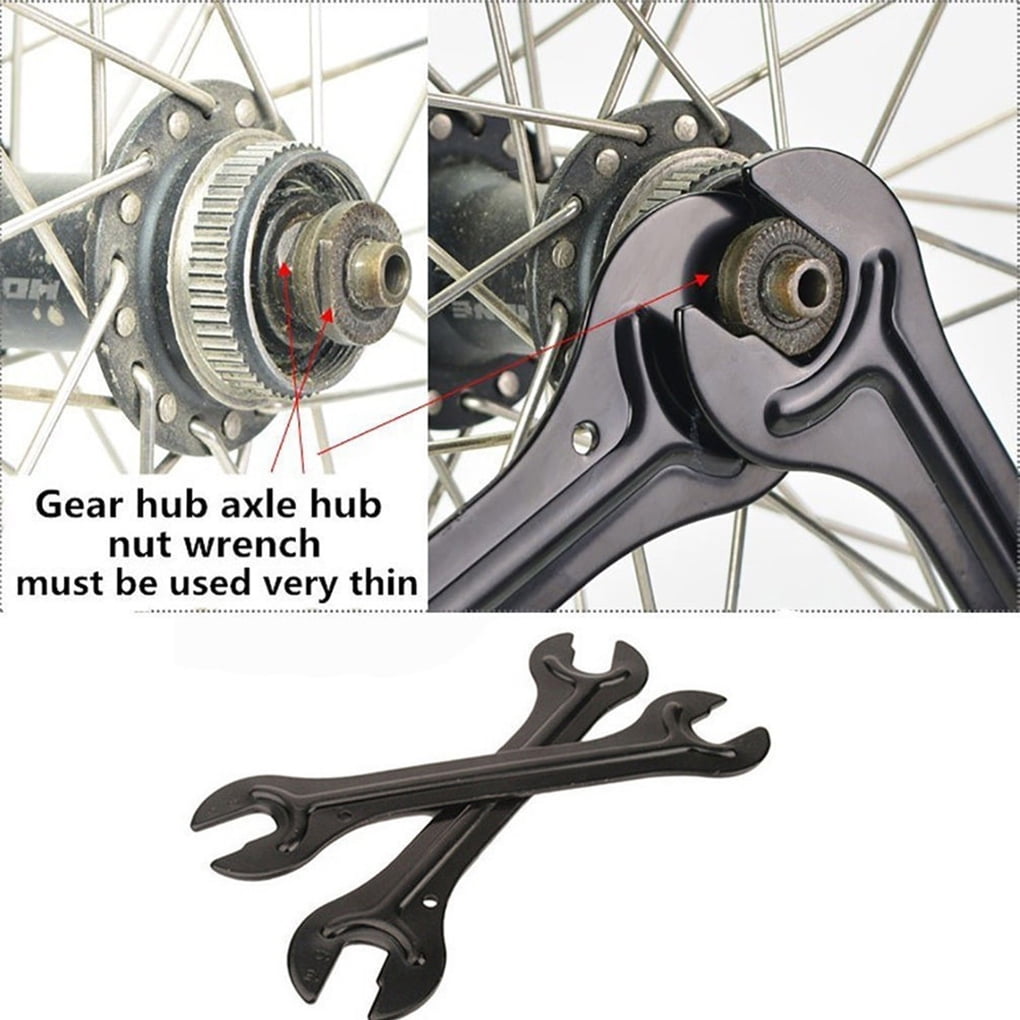 2pcs Bike Wheel Hub Wrench Bicycle Hub tool bike Cone Steel Dual Open end Spanner Bicycle Repair Tool Walmart