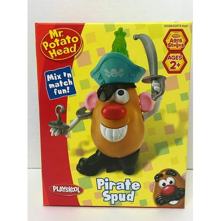 Spud Parts - Mr. Potato Head Pirate Spud, Includes potato body and 14 Pirate themed body parts By Playskool