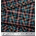 thumbnail image 3 of Soimoi Modal Satin Fabric Gingham Check Fabric Prints by Yard 42 Inch Wide, 3 of 3