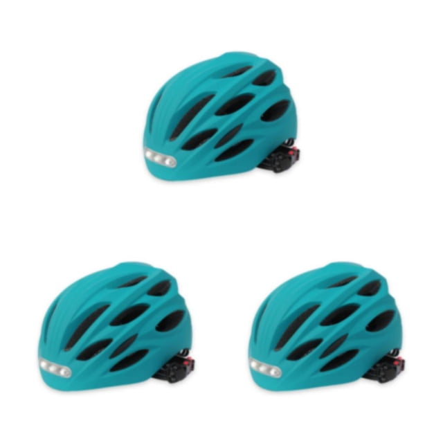 Casco de bicicleta Wosthever con luz LED PE ajustable para hombres y mujeres azul L Type1 NO1