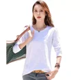 thumbnail image 1 of Camiseta Casual Algodón Manga Larga Para Muje Cuello Redondo, 1 of 6