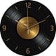 thumbnail image 1 of Reloj de pared retro con diseño de disco de vinilo de 30 cm, negro y dorado, 1 of 2