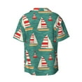 thumbnail image 2 of Fotbe Yachts And Buoys print Short Sleeve Button Down Shirts for Men Casual Summer Beach Wrinkle Free Shirt-X-Large, 2 of 7