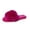 Slippers # Hot Pink, variant on Womens Slippers Open Toe Faux Fur Slides Plush Fuzzy House Shoes Indoor Bedroom Slip On Scuff Elegant Loungewear Footwear
