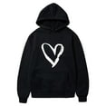 thumbnail image 5 of Valentines Day Sweatshirts For Women Trends Casual Valentines Love Heart Graphic Printing Tops Loose Long Sleeve Oversized Tops Hoodie Sweatshirts Black L, 5 of 5