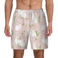 thumbnail image 3 of Uemuo Cute Rabbit Pattern Mens Swim Trunks Quick Dry Board Shorts with Mesh Lining, Stretch Beach Shorts Quick Dry No-Chafing Board Shorts-Large, 3 of 9