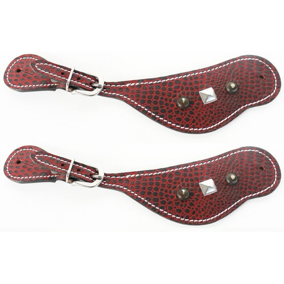 Horse Western Riding Cowboy Boots Leather Spur Straps Tack  7438