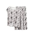 thumbnail image 2 of WCJM Women Pajama Sets Pajamas Set Womens Loungewear Sleepwear 2 Piece PJ Sets Printed Artificial Cotton Set Large Size Thin Floral Loose Home Clothing, 2 of 3