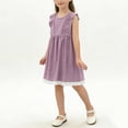 thumbnail image 2 of HAOTAGS Girls Tank Dresses,Mid-Length Park Play Shift Skater Summer Sleeveless Dress Purple 2-3, 2 of 9