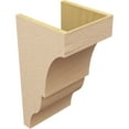 thumbnail image 5 of 12"W x 12"D x 24"H Wide Asheboro Rough Cedar Woodgrain TimberThane Corbel, Primed Tan, 5 of 6