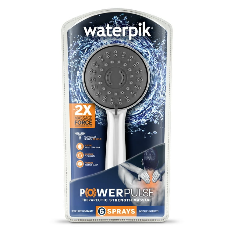 Waterpik 6 Mode Powerpulse Therapeutic Massage Showerhead Chrome