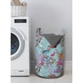 thumbnail image 3 of Underwater Laundry Bag, Fish Aquatic Animals Jellyfish Starfish Sea Creatures Pattern, Hamper Basket with Handles Drawstring Closure for Laundromats, 13" x 19", Pale Sky Blue Multicolor, by Ambesonne, 3 of 4