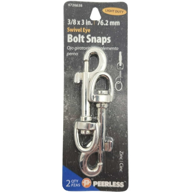 Peerless 3 X 3 8 Swivel Bolt Snaps 2 Pack Walmart Com Walmart Com