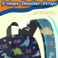 thumbnail image 5 of Dinosaur and Text Navy Blue Pattern 17" School Backpacks for Teens,Waterproof Oxford Fabric,S-Shape Padded Straps for School,Travel,Hiking,Camping, 5 of 6
