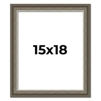 15x18 Frame Brown Solid Wood Picture Frame | 1.75 Inch Moulding Width | Austin Frame Complete with