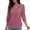 Pink 1, variant on Kaemgyyd Blouses for Women Dressy Casual Lace V Neck Solid Tops Shirt Elegant 3/4 Lantern Sleeve Textured Blouse Fashion