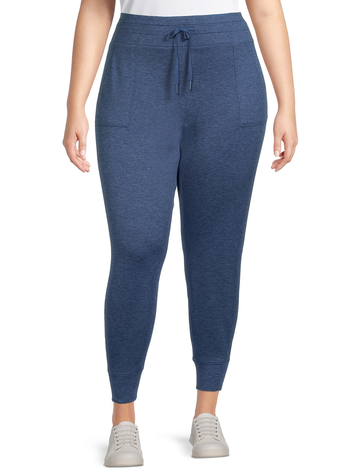 Reebok Women's Plus Size Elite Duo Drawstring Leggings with Pockets