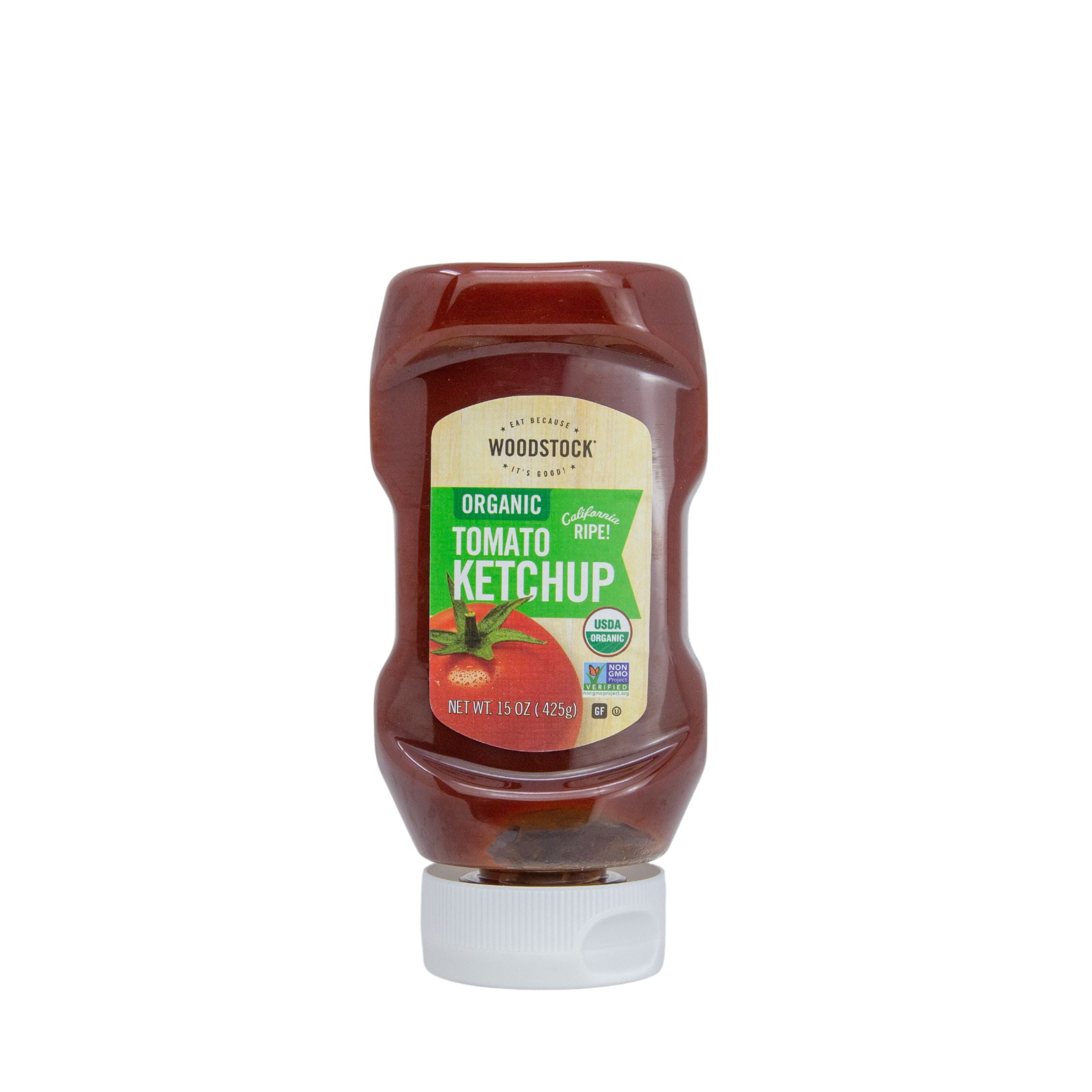 (3 pack) Woodstock Foods, Organic Tomato Ketchup, 15 oz Plastic Container