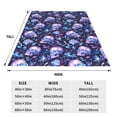thumbnail image 3 of Pofeuu Blue Skull Crystal Print Ultra-Soft Micro Fleece Blanket,for Bed Or Sofa,All Season Throw Blankets Flannel Blanket-40"x30", 3 of 7