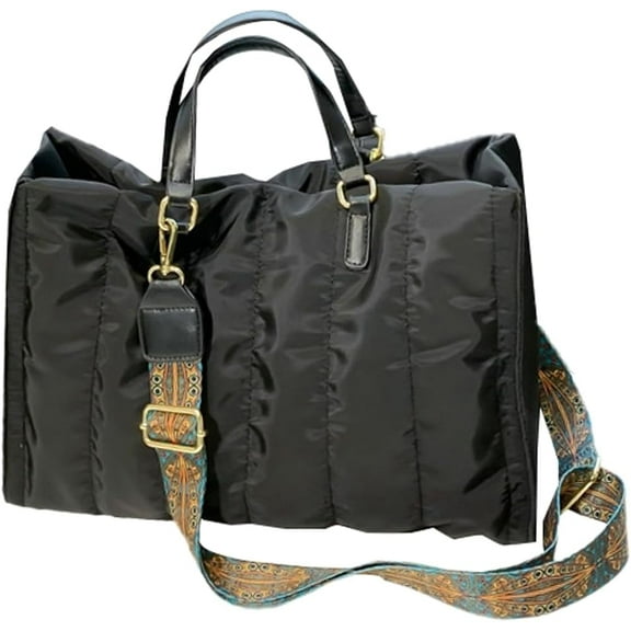 Kukuzhu Quilted Shoulder Tote Shoulder Bag Women Padding Cotton Down Hobo Bag Large Fashion Shopping Bags