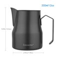 thumbnail image 2 of Easyworkz-jarra de café expreso humeante de acero inoxidable, 12 oz, jarra para hacer espuma de café, jarra de leche, capuchino, Latte Art Cup, 2 of 4