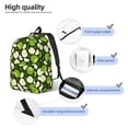thumbnail image 3 of Saiise Green Fruit Print Laptop Backpack - Adjustable Shoulder Straps, Water-Resistant, Large Capacity, Stylish Design, Unisex for School, Office, Travel-Small, 3 of 5