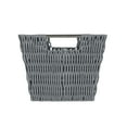 thumbnail image 6 of Simplify Medium Rattan Storage Tote Basket in Charcoal, 6 of 6