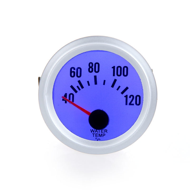 Universal Digital Water Temperature Meter Gauge with Sensor for Auto Car 2 52mm 40~120Celsius Degree Blue LED Light 