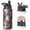 Black-76, variant on Insulated Stainless Steel Water Bottle with Cute Dog & Paw Print Design - BPA Free Double Walled 18/8 Food Grade Copper Layer for Sports & Outdoor Activities (Leakproof & Sweat-Free)