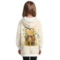 thumbnail image 2 of Psesaysky Girls Sweatshirt Cute Otter Floral Printed Hoodie Dress Long Sleeve Pullover Fall Fashion Hooded Top for Teen Girls with Pockets for 9-10 Years, 2 of 7