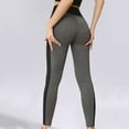 thumbnail image 4 of Yoga Pants Women's Color Contrast Sports Pants High Waist Splicing Drying Breathable Leisure Fitness Outdoor Large Size Tight Yoga Pants Plus Size Yoga Pants for Women Gray L, 4 of 6
