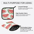 thumbnail image 3 of Yayeee Oven Mitts and Pot Holder Set of 2 Heat Resistant Kitchen Gloves Baking Hot Pad, Cute Watermelon, 3 of 5