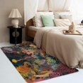 thumbnail image 3 of Coral Rugs for Living Room Bedroom - Colorful Rug 4x5 - Coastal Carpet for Home Decor - Washable Non Slip Patterned Indoor Large Area Rug - Soft & Low Pile (ZN&387), 3 of 7