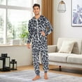 thumbnail image 3 of joogoo Grey Leopard Print Unisex Adults Onesies Pajamas Jumpsuits L, 3 of 7