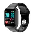 thumbnail image 1 of Smart Watch IP67 Reloj de pulsera resistente al agua Compatible con Bluetooth 4.0 Reloj de seguimiento del sueño con frecuencia cardíaca, Negro Irene Inevent EL002837-01B, 1 of 7