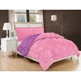 thumbnail image 1 of Mocassi Duvet Inserted Reversible 2pc Comforter Set with Shams Twin, Pink/Purple, 1 of 6