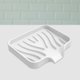 thumbnail image 1 of Jabonera de silicona para fregadero portátil drenable, soporte para esponja para baño (blanco), 1 of 5