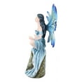 thumbnail image 4 of Fae Garden Zen Blue Dragonfly Fairy Meditating On Koan Yoga Rock Figurine, 4 of 9